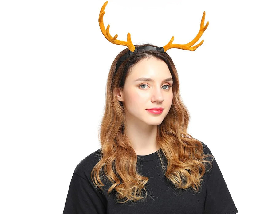 Christmas Antler Floral Headband