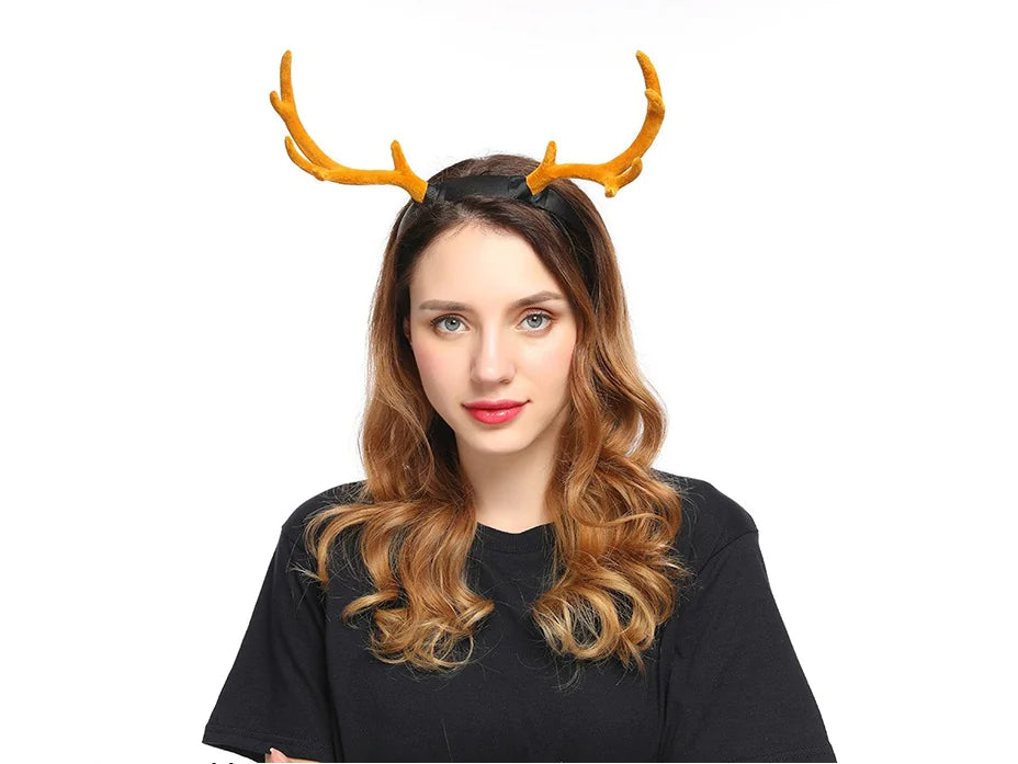 Christmas Antler Floral Headband