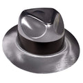 Windy City Novelties New Years Eve 2025 Plastic Gangster Fedoras - 12 Pack (Silver)